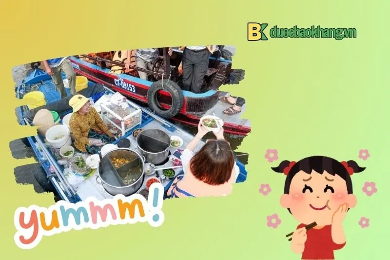 Ẩm thực đặc sắc tại chợ nổi Cái Răng